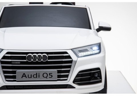 LEAN CARS Pojazd na Akumulator Nowe Audi Q5 2-osobowe Białe LEAN CARS Pojazd na Akumulator Nowe Audi Q5 2-osobowe Białe