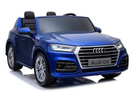LEAN CARS Pojazd na Akumulator Nowe Audi Q5 2-osobowe Niebieskie Lakierowane