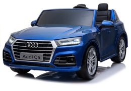 LEAN CARS Pojazd na Akumulator Nowe Audi Q5 2-osobowe Niebieskie Lakierowane