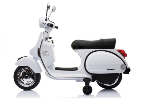 LEAN CARS Skuter Na Akumulator Vespa Biały LEAN CARS Skuter Na Akumulator Vespa Biały