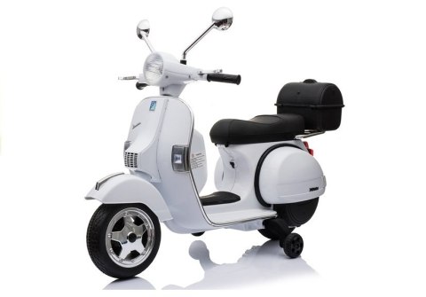 LEAN CARS Skuter Na Akumulator Vespa Biały LEAN CARS Skuter Na Akumulator Vespa Biały
