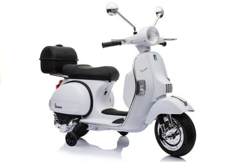 LEAN CARS Skuter Na Akumulator Vespa Biały LEAN CARS Skuter Na Akumulator Vespa Biały