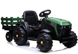 LEAN CARS Traktor z Przyczepą na akumulator BDM0925 Zielony Wojskowy