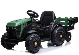 LEAN CARS Traktor z Przyczepą na akumulator BDM0925 Zielony Wojskowy