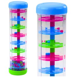 LEAN TOYS Tuba Sensoryczna Deszczownica Grzechotka Kolorowe Kulki 20cm