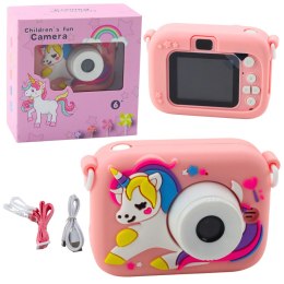 LEAN Toys Aparat Cyfrowy Dla Dzieci Jednorożec Różowy 48Mpx HD 1080P