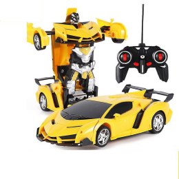 LEAN Toys Auto Robot 2w1 Pilot R/C Światło Dźwięk Drift Żółty