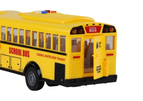 LEAN Toys Autobus Szkolny 1:16 Napęd Frykcyjny Otwierane Drzwi Światła Dźwięki Żółty LEAN Toys Autobus Szkolny 1:16 Napęd Frykcyjny Otwierane Drzwi Światła Dźwięki Żółty