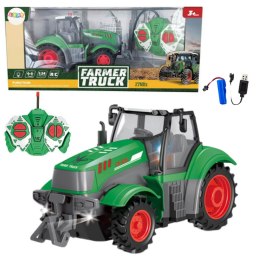 LEAN Toys Ciągnik Traktor Rolniczy Zdalnie Sterowany RC Zielony 1:24