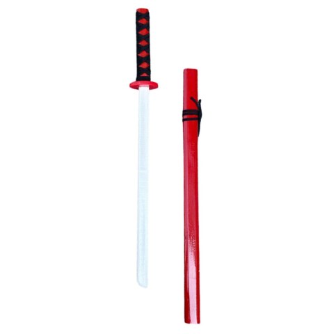 LEAN Toys Drewniana Katana Miecz Do Zabawy Treningu Rekwizyt Czerwony 70cm LEAN Toys Drewniana Katana Miecz Do Zabawy Treningu Rekwizyt Czerwony 70cm