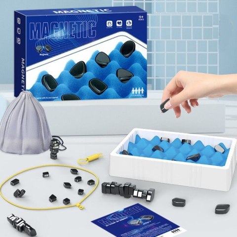LEAN Toys Gra Strategiczna Planszowa Kamienie Magnetyczne Szachy LEAN Toys Gra Strategiczna Planszowa Kamienie Magnetyczne Szachy