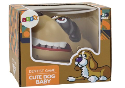 LEAN Toys Gra Zręcznościowa Piesek Dentysta Brązowy LEAN Toys Gra Zręcznościowa Piesek Dentysta Brązowy
