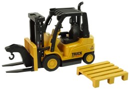 LEAN Toys Zdalnie Sterowany Wózek Widłowy Obrót 360 stopni Żółty Pilot