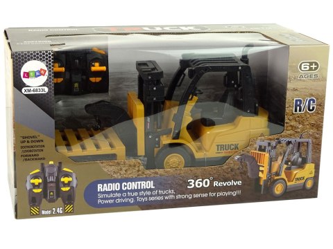 LEAN Toys Zdalnie Sterowany Wózek Widłowy Obrót 360 stopni Żółty Pilot LEAN Toys Zdalnie Sterowany Wózek Widłowy Obrót 360 stopni Żółty Pilot