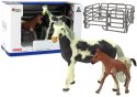 LEAN Toys Zestaw 2 Figurek Konie Zagroda Figurka Koń Źrebak