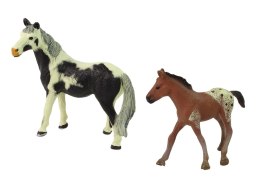 LEAN Toys Zestaw 2 Figurek Konie Zagroda Figurka Koń Źrebak