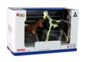 LEAN Toys Zestaw 2 Figurek Konie Zagroda Figurka Koń Źrebak