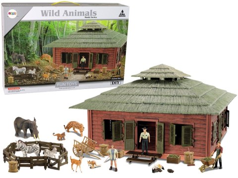 LEAN Toys Zestaw Do Złożenia DIY Farma Szopa Zwierzęta Tygrys Sarna LEAN Toys Zestaw Do Złożenia DIY Farma Szopa Zwierzęta Tygrys Sarna