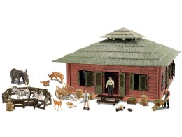 LEAN Toys Zestaw Do Złożenia DIY Farma Szopa Zwierzęta Tygrys Sarna