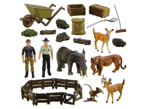 LEAN Toys Zestaw Do Złożenia DIY Farma Szopa Zwierzęta Tygrys Sarna LEAN Toys Zestaw Do Złożenia DIY Farma Szopa Zwierzęta Tygrys Sarna