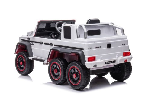 LEAN CARS Auto Na Akumulator Mercedes Benz G63 6X6 Biały LEAN CARS Auto Na Akumulator Mercedes Benz G63 6X6 Biały