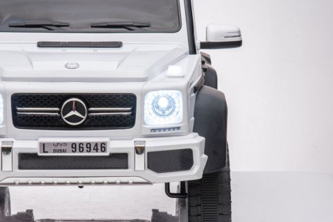 LEAN CARS Auto Na Akumulator Mercedes Benz G63 6X6 Biały LEAN CARS Auto Na Akumulator Mercedes Benz G63 6X6 Biały