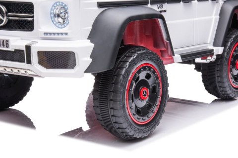 LEAN CARS Auto Na Akumulator Mercedes Benz G63 6X6 Biały LEAN CARS Auto Na Akumulator Mercedes Benz G63 6X6 Biały