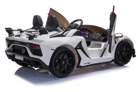 LEAN CARS Auto na akumulator Lamborghini Aventador SX2028 Biały LEAN CARS Auto na akumulator Lamborghini Aventador SX2028 Biały