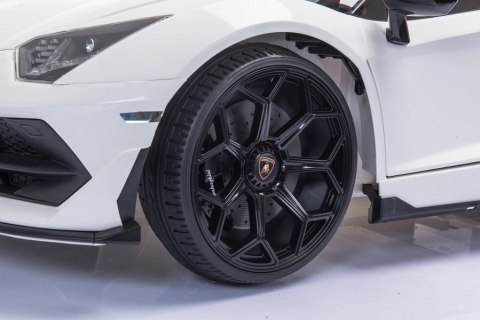 LEAN CARS Auto na akumulator Lamborghini Aventador SX2028 Biały LEAN CARS Auto na akumulator Lamborghini Aventador SX2028 Biały