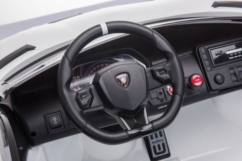 LEAN CARS Auto na akumulator Lamborghini Aventador SX2028 Biały LEAN CARS Auto na akumulator Lamborghini Aventador SX2028 Biały