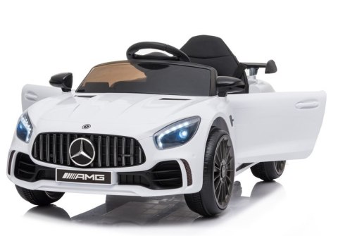 LEAN CARS Auto na akumulator Mercedes AMG GT R Biały LEAN CARS Auto na akumulator Mercedes AMG GT R Biały