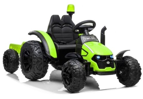 LEAN CARS Traktor na akumulator z Przyczepą HZB-200 Zielony LEAN CARS Traktor na akumulator z Przyczepą HZB-200 Zielony