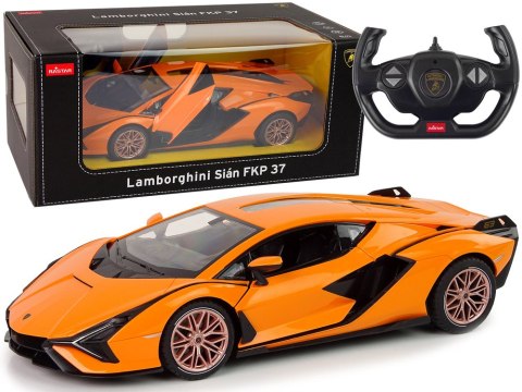 Rastar Auto R/C Lamborghini Sian FKP 37 Rastar 1:14 Pomarańczowe Na Pilota
