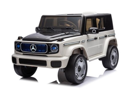 LEAN CARS Auto Na Akumulator Mercedes EQG 4x4 Biały LEAN CARS Auto Na Akumulator Mercedes EQG 4x4 Biały