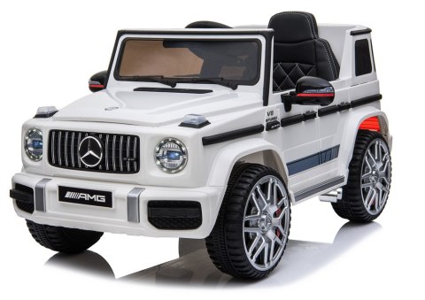 LEAN CARS Auto na Akumulator Mercedes G63 Biały BBH-0003 LEAN CARS Auto na Akumulator Mercedes G63 Biały BBH-0003