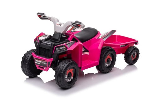 LEAN CARS Quad Na Akumulator XMX630T Różowy Z Przyczepą LEAN CARS Quad Na Akumulator XMX630T Różowy Z Przyczepą