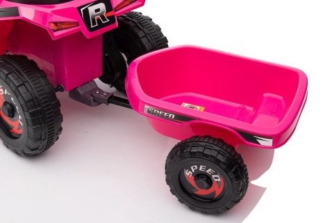 LEAN CARS Quad Na Akumulator XMX630T Różowy Z Przyczepą LEAN CARS Quad Na Akumulator XMX630T Różowy Z Przyczepą