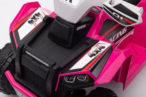 LEAN CARS Quad Na Akumulator XMX630T Różowy Z Przyczepą LEAN CARS Quad Na Akumulator XMX630T Różowy Z Przyczepą