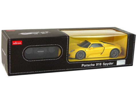Rastar Auto R/C Porsche 918 1:24 Rastar Żółte Rastar Auto R/C Porsche 918 1:24 Rastar Żółte