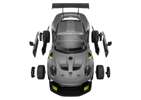 Rastar Klocki Konstrukcyjne Auto RC Rastar 1:18 Porsche 911 GT2 Szare 68 Elementów Rastar Klocki Konstrukcyjne Auto RC Rastar 1:18 Porsche 911 GT2 Szare 68 Elementów