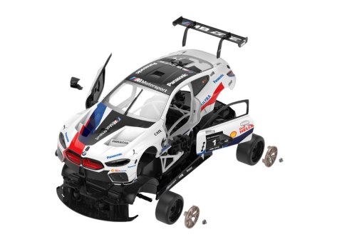 Rastar Klocki Konstrukcyjne Auto Rastar RC 1:18 BMW M8 GTE Białe 66 Elementów Rastar Klocki Konstrukcyjne Auto Rastar RC 1:18 BMW M8 GTE Białe 66 Elementów