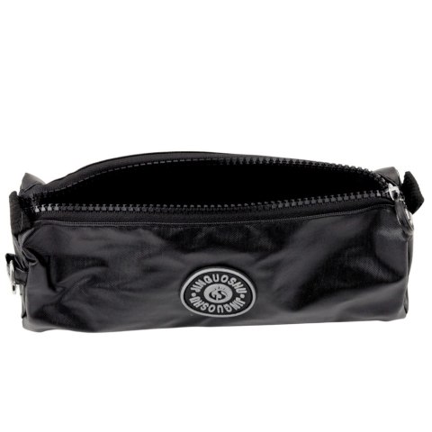 LEAN Piórnik Szkolny Organizer Jednokomorowy Czarny 21,5cm LEAN Piórnik Szkolny Organizer Jednokomorowy Czarny 21,5cm