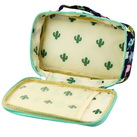 LEAN Piórnik Szkolny Organizer Kosmetyczka Dodatkowa Kieszonka Granatowy 22,5cm LEAN Piórnik Szkolny Organizer Kosmetyczka Dodatkowa Kieszonka Granatowy 22,5cm