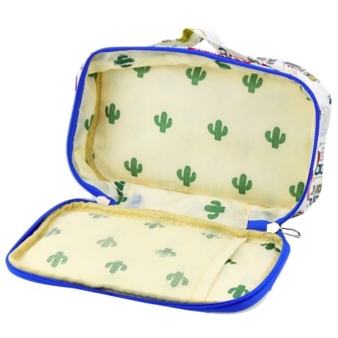 LEAN Piórnik Szkolny Organizer Kosmetyczka Kieszonka Sowy Biały 22,5cm LEAN Piórnik Szkolny Organizer Kosmetyczka Kieszonka Sowy Biały 22,5cm