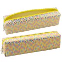 LEAN Piórnik Szkolny Organizer Wzór Łusek Syrenich Kolorowy Żółty 21x6cm