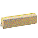 LEAN Piórnik Szkolny Organizer Wzór Łusek Syrenich Kolorowy Żółty 21x6cm