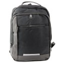 LEAN Plecak Biznesowy USB Kieszeń Na Laptopa Czarny 16L 45cm