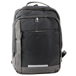 LEAN Plecak Biznesowy USB Kieszeń Na Laptopa Czarny 16L 45cm