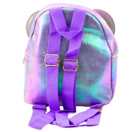 LEAN Plecak Dziecięcy Z Cekinami Myszka Uszy Fioletowy 22cm 3L