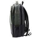 LEAN Plecak Miejski Biznesowy USB Kieszeń Na Laptopa Czarno Szary 16L 41cm